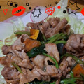 maruball's cooksnap of when they made ＊甘辛＊かぼちゃと豚肉の韓国風炒め.