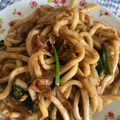 クック49L4Ho☆'s cooksnap of when they made お肉なし満足☆小松菜と桜エビの焼きうどん.