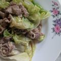 彩ーAyaー's cooksnap of when they made 牛肉とレタスのガーリック炒め.