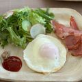 たべものにっき　tabemono's cooksnap of when they made 卵白はパリパリ。卵黄はトロリの目玉焼き.