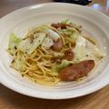 たつなつりん's cooksnap of when they made 【話題入り】キャベツとウインナーのパスタ.