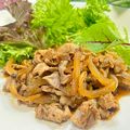 岡山県料理サークルちゃお〜's cooksnap of when they made 豚肉と玉ねぎの炒め物(焼肉のたれ).