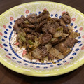 コサカサカス's cooksnap of when they made 鶏ハツと長ネギのガーリック炒め.