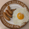 さおりらっくま's cooksnap of when they made 半熟目玉焼きウインナー添え.