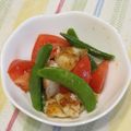 youtapapa's cooksnap of when they made 鱈とスナップえんどうのマスタード醤油和え.