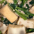クッキングクック's cooksnap of when they made 小松菜と厚揚げの豚そぼろあんかけ.