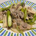 ちびたぬき♪'s cooksnap of when they made 豚肉とアスパラのさっぱりうま塩炒め.