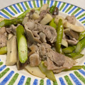ちびたぬき♪'s cooksnap of when they made 豚肉とアスパラのさっぱりうま塩炒め.