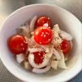azbjbn's cooksnap of when they made 新玉ねぎとミニトマトのナムル.