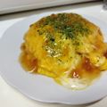 美月♡'s cooksnap of when they made 余った炊き込みご飯の和風オムライス.