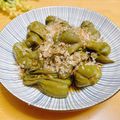 ルパンのかあさん☆彡's cooksnap of when they made 包丁いらず！丸ごとピーマンのレンジ煮浸し.