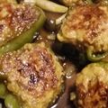 ハナカゼン's cooksnap of when they made 豚挽肉でジュワ～！甘辛ピーマンの肉詰め♡.