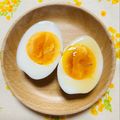 チェックのミニくま's cooksnap of when they made ゆで卵にメープルシロップ.