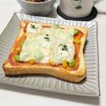 ぱふ's cooksnap of when they made 枝豆コーンピザトースト.