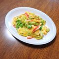 もふもふクロさん's cooksnap of when they made 簡単かにかまとネギのスクランブルエッグ風.