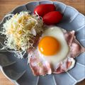 chii198's cooksnap of when they made まん真ん中のベーコンエッグ♬.