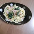 ナッツ's cooksnap of when they made ほうれん草とたっぷり卵のカルボナーラ.