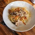 麻's cooksnap of when they made ☆豚の生姜焼きパスタ☆.