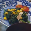 Iris77☆彡☆彡's cooksnap of when they made ベーコンとコーンでほうれん草バターソテー.