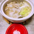 のんべぇヒロ's cooksnap of when they made 塩でいただく、豚と葱のしゃぶしゃぶ鍋.
