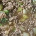 8yuki☆'s cooksnap of when they made 小松菜と牛豚そぼろのスタミナ丼.