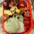 ai0517's cooksnap of when they made マリオシリーズ☆ヨッシーのキャラ弁.