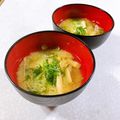 みぽぽ37's cooksnap of when they made 水菜と三つ葉のかき玉汁.