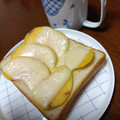 よちりん's cooksnap of when they made 柚子胡椒マヨ柿トースト✨.