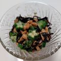 107yoko's cooksnap of when they made ごま油で激ウマ＊旨辛!塩こんぶオクラ納豆.