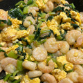まーこパパ's cooksnap of when they made むきえびと小松菜のオイスターマヨ炒め.