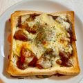 スーパーリンクス's cooksnap of when they made パンdeカレーグラタントースト.