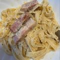 いっち's cooksnap of when they made ブロックベーコンのレモンクリームパスタ.