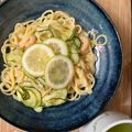 ＊てぬキング＊'s cooksnap of when they made 海老とズッキーニのレモンクリーム　パスタ.