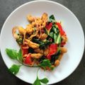 ひさかた's cooksnap of when they made 小さめムール貝と野菜のカレー風味炒め♪.