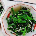 みっちゃん❇️68's cooksnap of when they made 菜の花の塩昆布じゃこ和え.