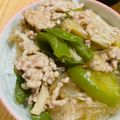ariyuch's cooksnap of when they made 豚ひき肉とピーマンと春雨のとろみ丼.