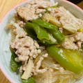 ariyuch's cooksnap of when they made 豚ひき肉とピーマンと春雨のとろみ丼.