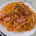 エスペロス's cooksnap of when they made フライパンひとつで！喫茶店のナポリタン✿.