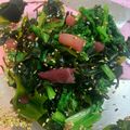 yasu_ha's cooksnap of when they made わさび菜とワカメのごま油サラダ⁂.