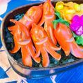 YU-ZEN's cooksnap of when they made 一本で二人！宇宙人ウインナー♡ソーセー人.