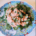 口福さん♪'s cooksnap of when they made ツナとサラダほうれん草のめんつゆマヨ和え.