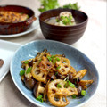 かっちゃん杉's cooksnap of when they made もっちり蓮根とシメジの甘味噌炒め.