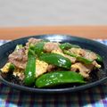 マルタンガール's cooksnap of when they made 豚こまとピーマンの甘辛♡トロたま炒め.