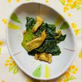 チェックのミニくま's cooksnap of when they made フレッシュ広島菜とおあげの和え物.