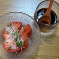 料理研究者's cooksnap of when they made トマトの酢醤油マリネ.