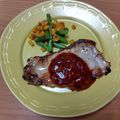 みぃくんのママ's cooksnap of when they made 簡単！ポークソテー コク旨BBQソース.