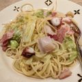 ノイタミナナちゃん's cooksnap of when they made 新キャベツとタコのペペロンチーノ.