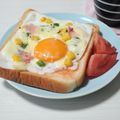 ぱふ's cooksnap of when they made ピザみたいな目玉焼き♬.