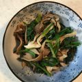 Ruriluru's cooksnap of when they made レンチン作り置き！キノコほうれん草和え.