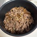 ごまかーちゃん's cooksnap of when they made ローストビーフの残りタレでさっぱり牛丼.